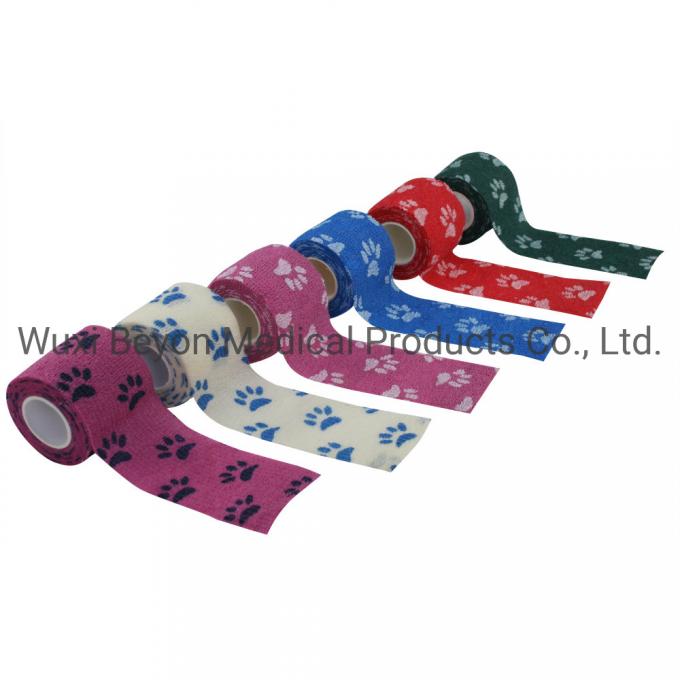 Paw Print Vet Wrap Printed Self-Adhesive Bandage