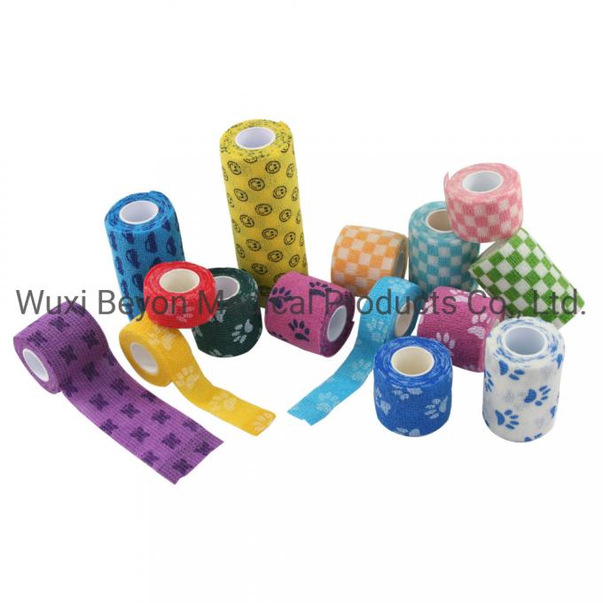 Paw Print Vet Wrap Printed Self-Adhesive Bandage