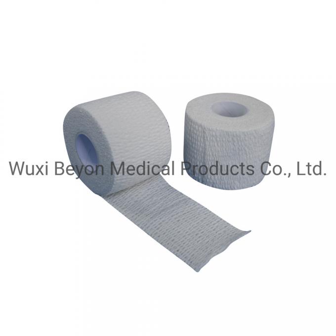 Pink Color Hand Tear Durable Adhesive Elastic Cotton Bandage