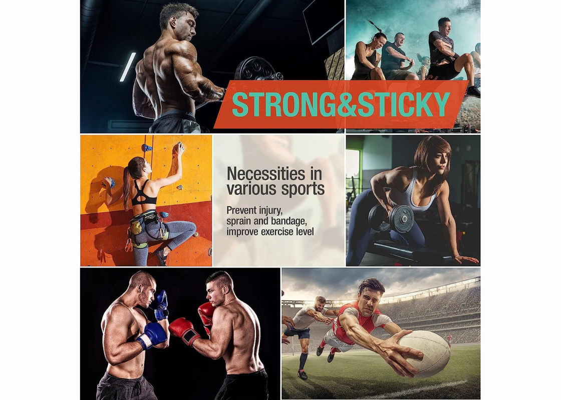 Boxing Climbing Basketball Tennis Elbow Knee Wrist Ankle Protection Printed Sports Tape Customized Logo